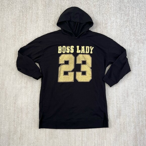 Ashley Stewart Sport Boss Lady Graphic Tunic Hoodie Sweatshirt 14/16 - Picture 1 of 10